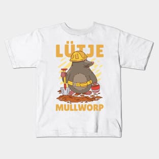 Lütje Mullworp Low German Mole Kids T-Shirt